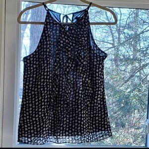 Ann Taylor Sleeveless Dark Navy Blouse. Size 2